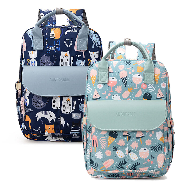 2023 borsa per mamma borsa per pannolini stampata multifunzione zaino moda borse per bambini di grande capacità borsa da viaggio per passeggino