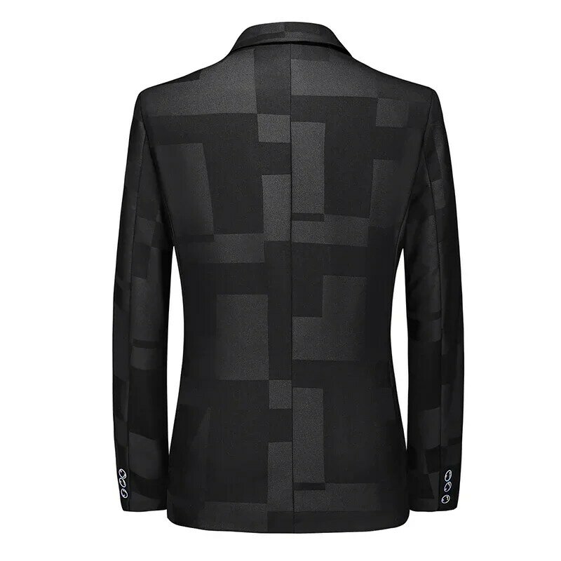 2023 Fashion New Men's Casual Boutique Business Personalized Printing Slim Fit Blazers Jacket Suit Dress Coat Large Size 6XL