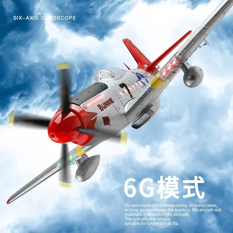 Weili-Xk A280-P51 Câmera de Controle Remoto, Sistema 3D Fixo Asa Glider, Modelo Aeronave, Presente Toy, Hot, Novo