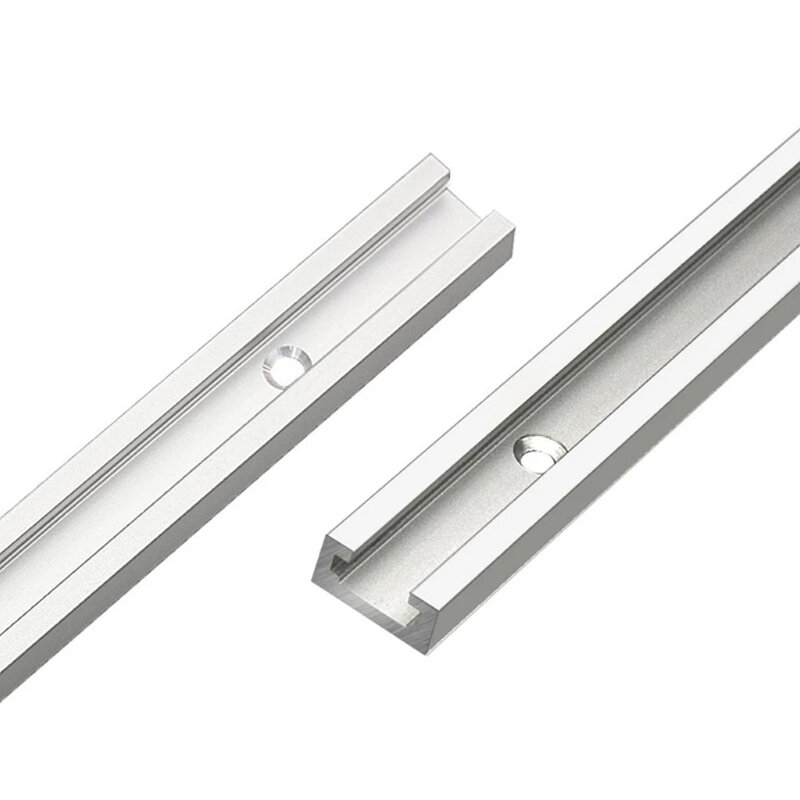 Inglete de riel de conducto de aleación de aluminio para carpintería, accesorio de plantilla de valla de mesa, enrutador en T, 300-600mm, 1 unidad