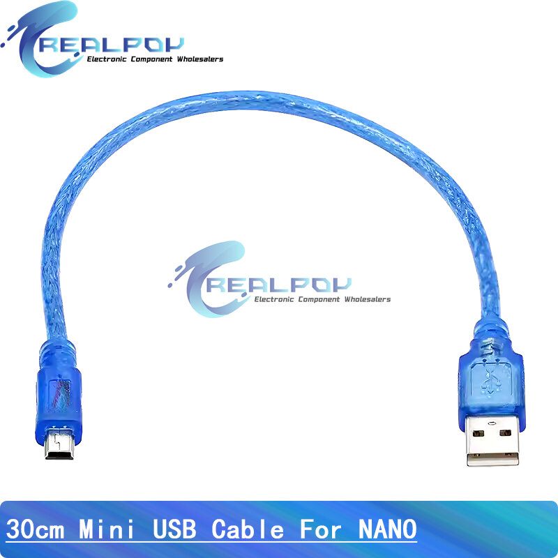 Cavo USB da 30cm per Uno R3/Nano/MEGA 2560/Leonardo/Pro micro/DUE blu di alta qualità tipo A USB/Mini USB/Micro USB 0.3m per Arduino