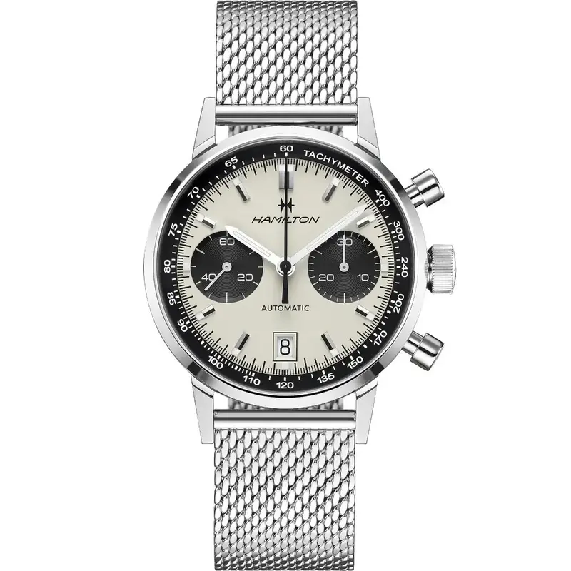 Luxe Horloge Heren Hamilton Classic Ultra-Dunne Mode Lederen Horloge Merk Multifunctionele Rvs Mesh Riem Chronograaf