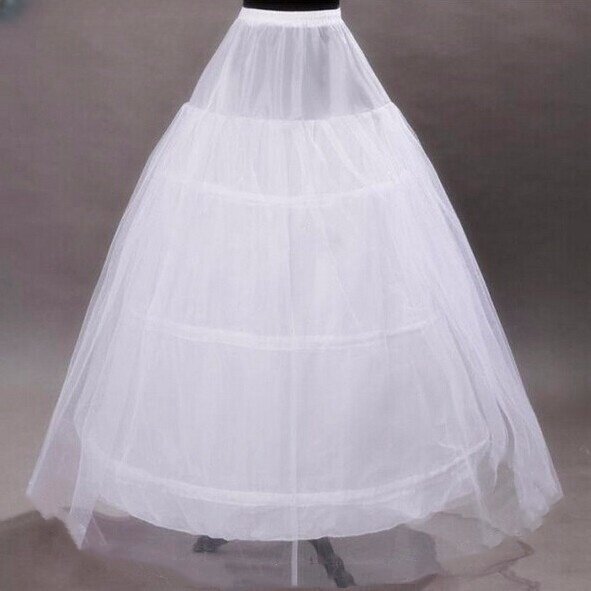 2024 baru rok dalam putih 3 hoop 1 Lapis gaun bola pengantin pakaian dalam gaun Formal Crinoline aksesoris pernikahan stok