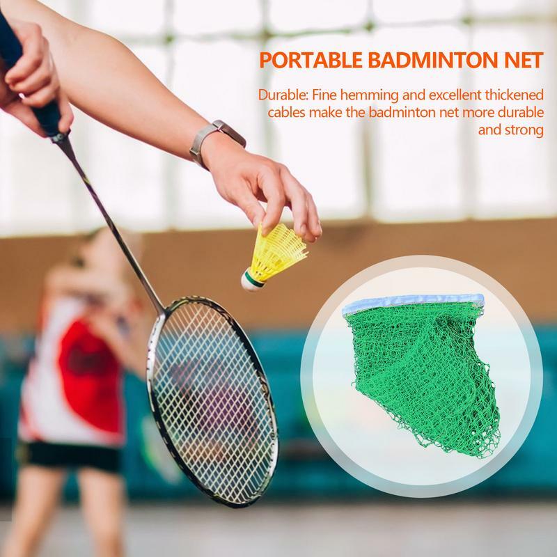 Profissional portátil alta resistência malha Badminton Net, Nylon Drawstrings, leve tênis Net
