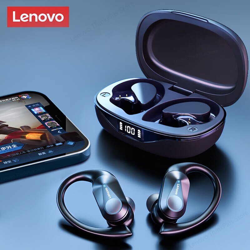 Auricolari Lenovo LP75 Bluetooth 5.3 cuffie sportive Wireless TWS Display digitale a LED auricolari da gioco con riduzione del rumore Stereo HiFi