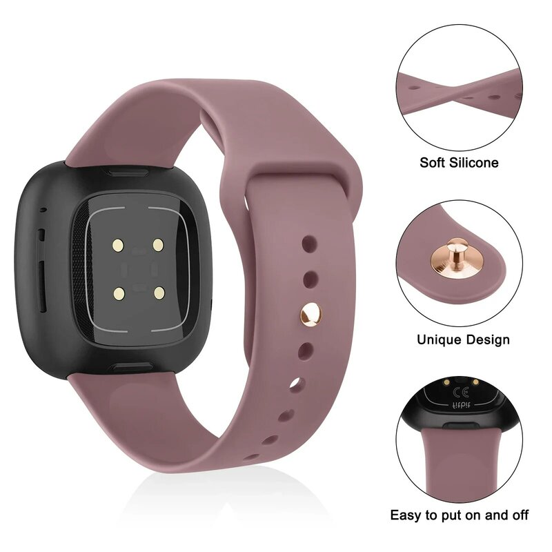 Correa de silicona para reloj Fitbit Versa 2/Versa 3/Versa 4, pulsera deportiva para Fitbit Versa Lite/Sense/Sense2, corre
