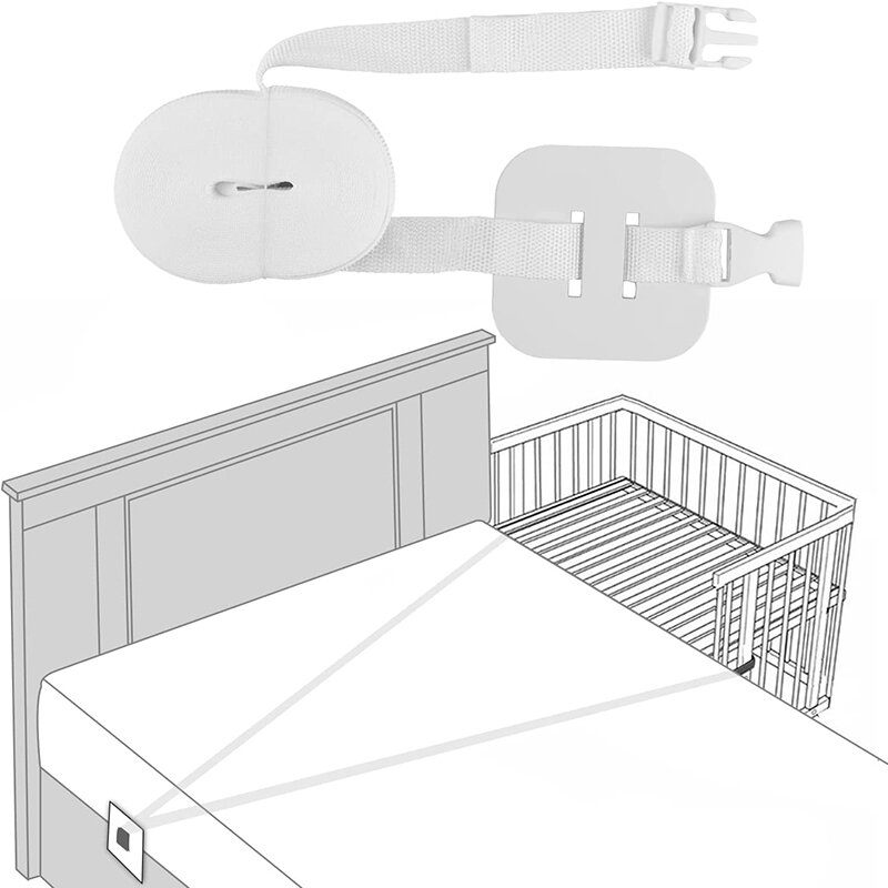 Conector de cama, correa de colchón, soporte de sujetadores de fijación para bebé, correas de puente de cuna, fijación de gemelos