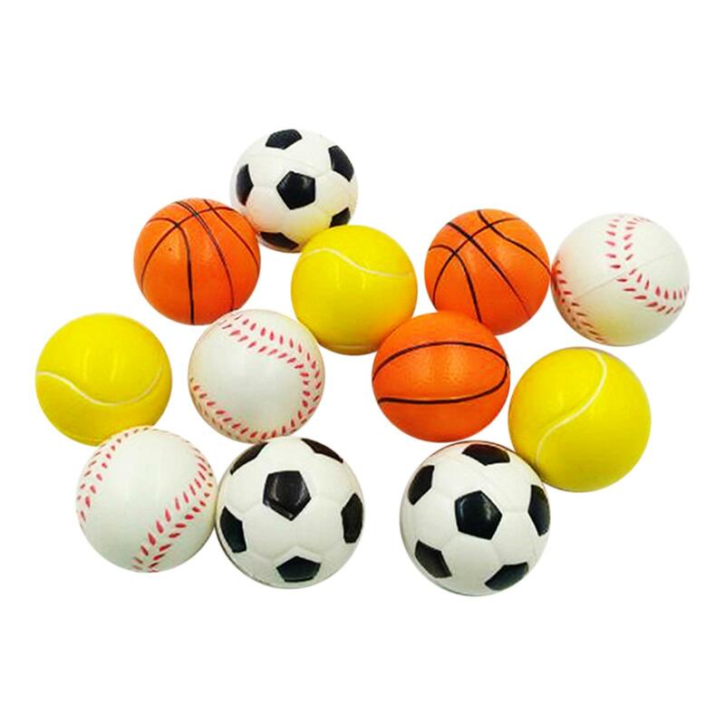 12Pcs Mini Sports Balls Funny Lightweight Mini Foam Balls Squeezable Balls Pool Beach Toys for Park Playground Beach Indoor Lawn