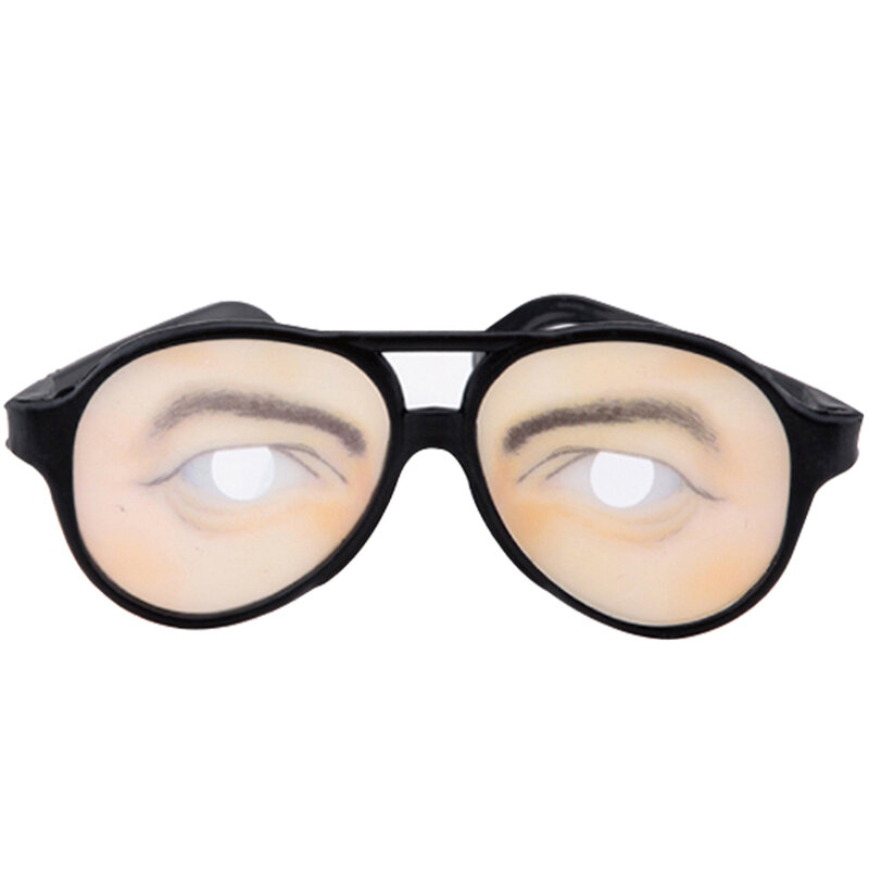 1pcs Party Funny Glasses Fake Novelty Gag Prank Eyes Frames Mischief Decoration Party Accessory Holiday Festival Halloween Decor