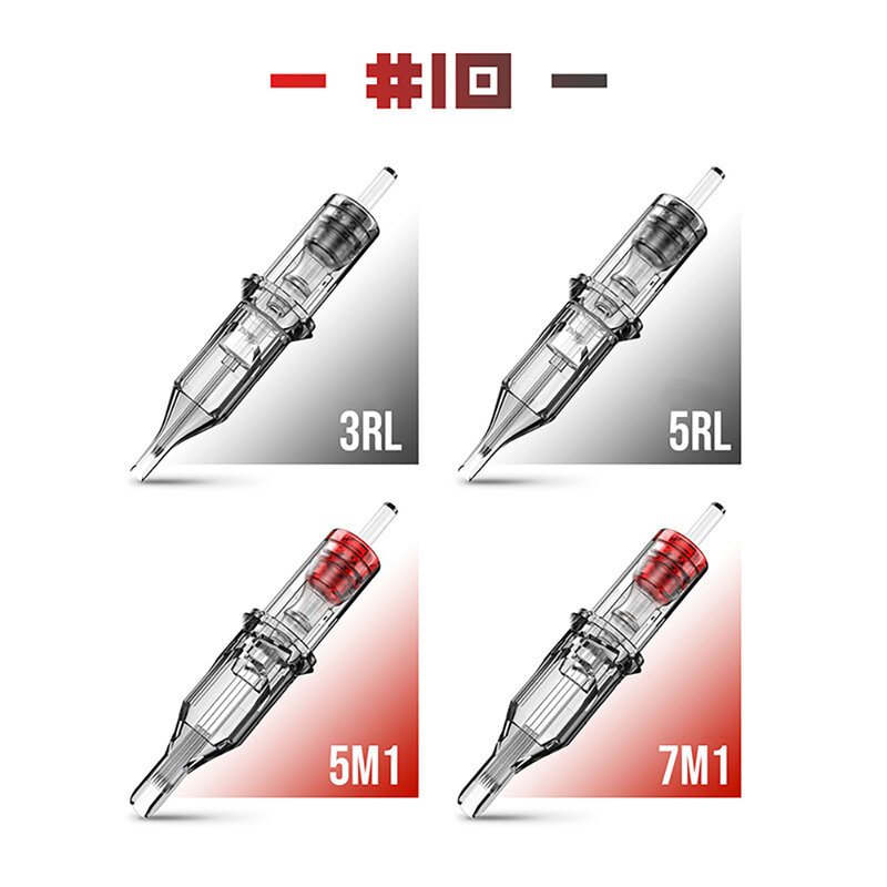 20Pcs/Box 0.3mm Professional Cartridge Tattoo Needles For Cartridge Machine Grip Disposable Sterilized Tattoo Needles Supplies