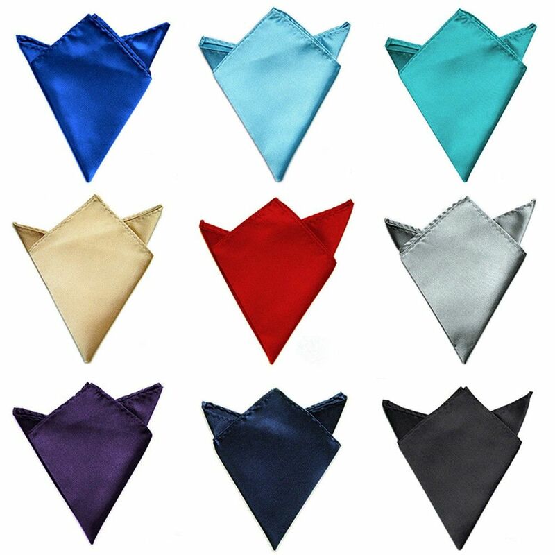 Satin Satin schlichte formelle Anzug quadratische feste Taschentuch Tasche für Hochzeits kleid Party 15 Farbe Taschentuch Taschentuch Seide Einst ecktuch
