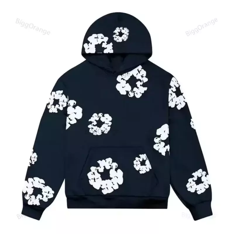 Pakaian pria Y2K Pullover hoodie pria, Atasan pakaian jalanan Vintage motif tulisan Kapok busa Gotik Hip Hop