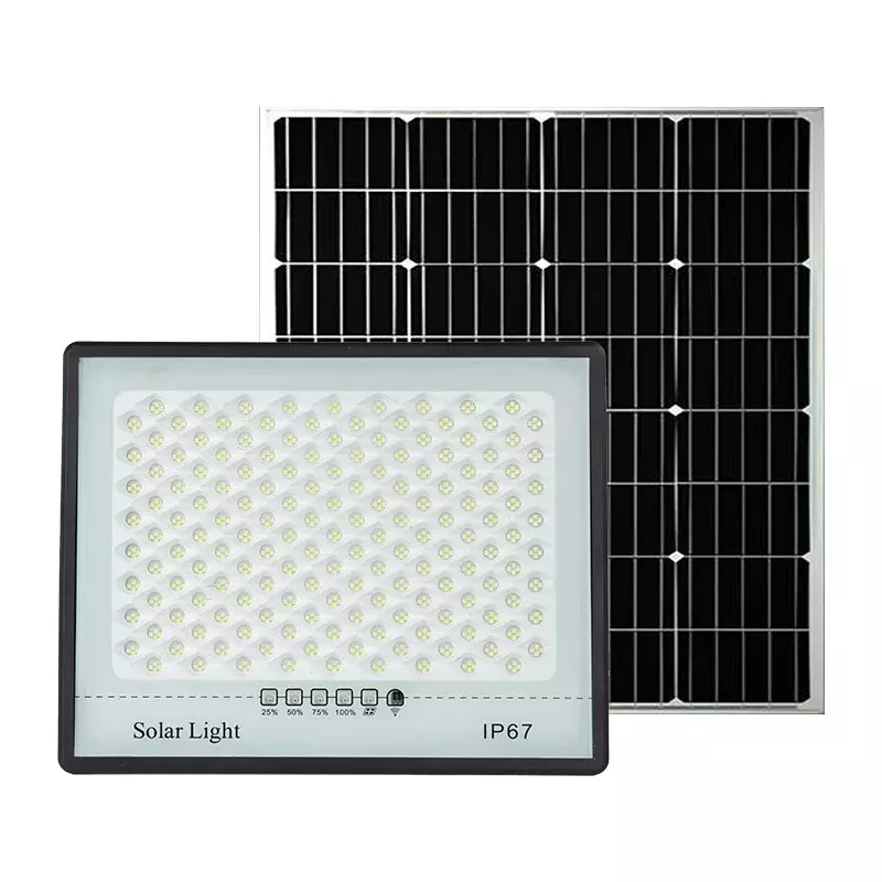 Lámpara Solar de 100/200/300W para exteriores, foco impermeable, luz Led para exteriores con Control remoto, farola Solar, Control de luz