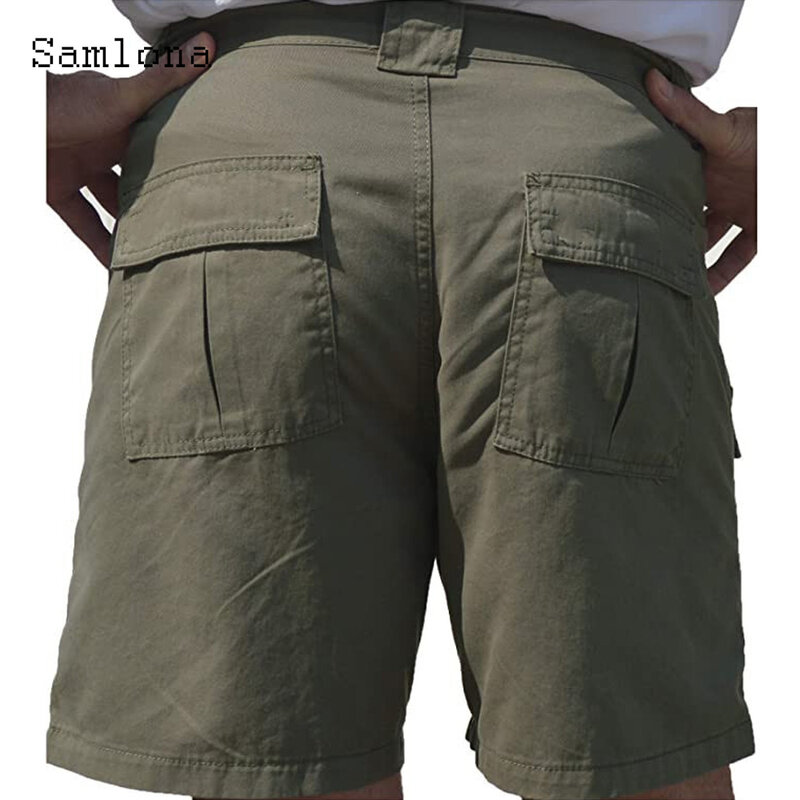 Short de plage avec poches pour hommes, demi-culotte Sexy, kaki, blanc, décontracté, avec cordon de serrage, à la mode, été, 2023