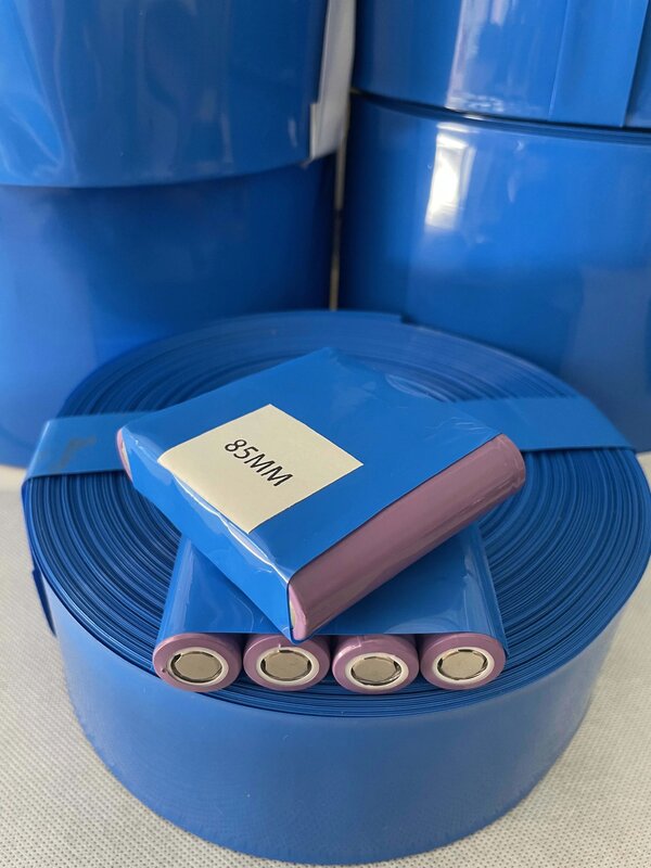 PVC Heat Shrink Tube para Bateria Lipo Tubulação encolhível Envoltório de filme isolado Caso de lítio, manga de cabo, largura 18650, 30mm-150mm