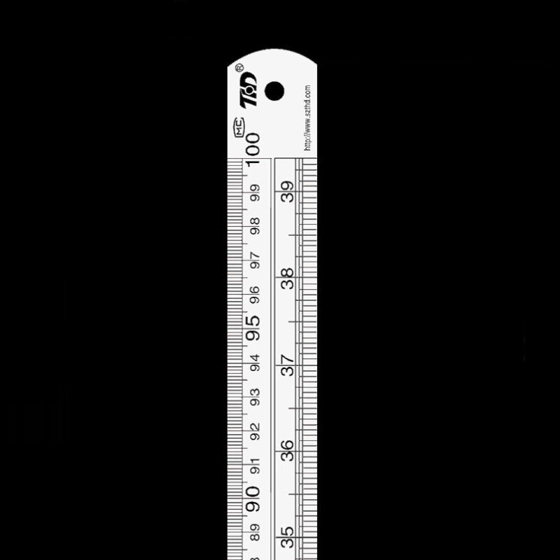 Righello dritto in acciaio inossidabile a doppio lato strumento di misurazione di precisione con regola metrica 15cm/6 pollici 30cm/12 pollici materiale scolastico per ufficio