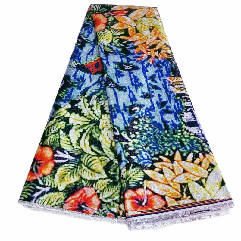 2022 najnowsza, wysokiej jakości afrykańska tiulowa koronka tkanina żakardowa, gipiurowa sukienka na imprezę bal z haftem organzy 5 sztuk!