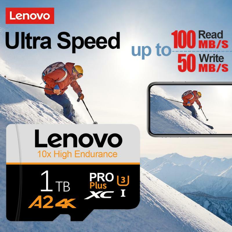 Lenovo-Cartão de Memória de Alta Velocidade, Micro TF, Cartão SD para Nintendo Switch, Telefone, PS4, 2TB, 512GB, 256GB, Class 10, Micro