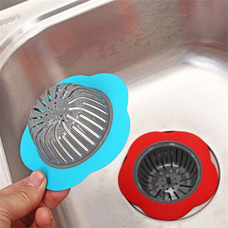 Lavello filtro cucina scarico lavello filtro fognario bagno drenaggio vasca da bagno trappola per capelli filtro da cucina a forma di fiore