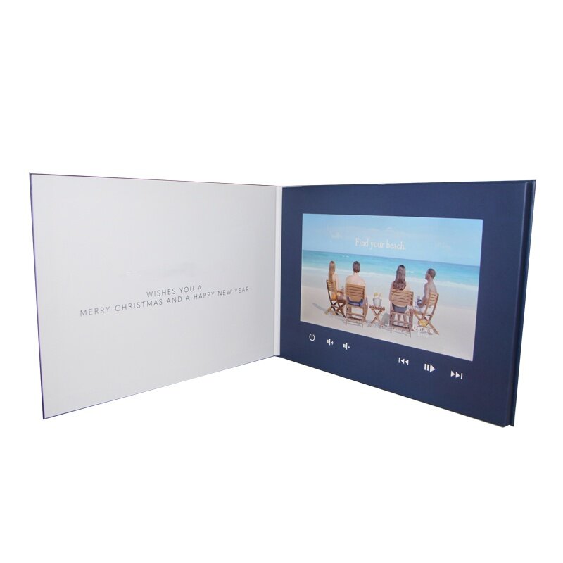 Custom.10 inch lcd video heft video broschüre weiße karton broschüre mit lcd bildschirm video player