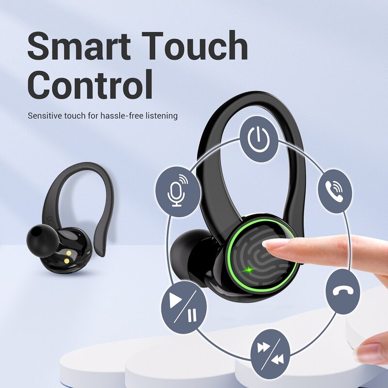 TWS Bluetooth 5,3 Ohrhörer Sport Headsets Led Kopfhörer Drahtlose Ohrhörer Lärm Reduktion Mikrofon 48H HiFi Musik Zeit