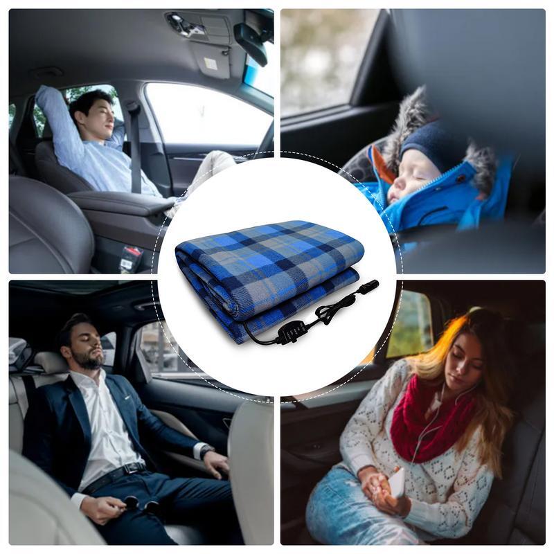 Travel Heated Blanket 12-Volt Travel Portable Heated Blanket for Camping Travel Heated Throw Heated Outdoor Blanket for SUV RV