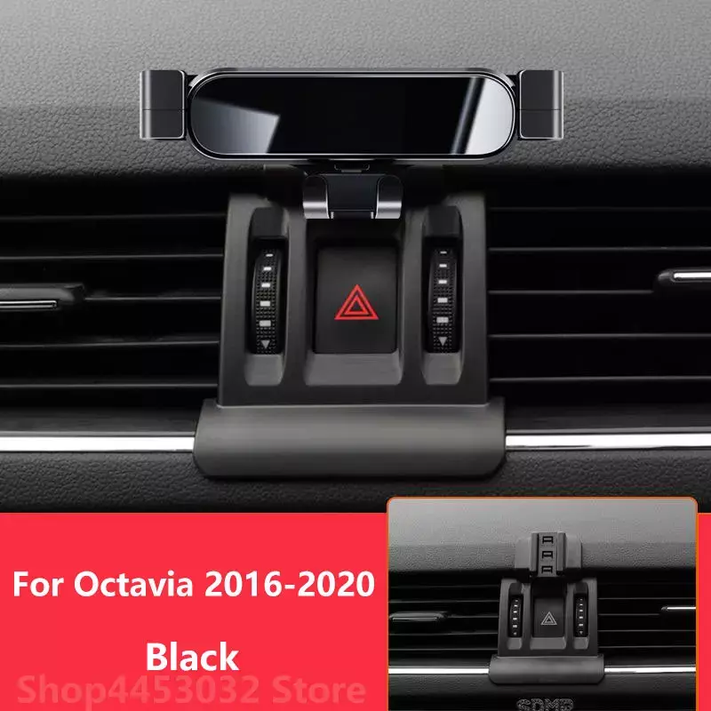 حامل هاتف سيارة محمول لسكودا اوكتافيا 3 2 2022 - 2016 يتصاعد حامل قوس للتدوير دعم الملحقات 3 ألوان