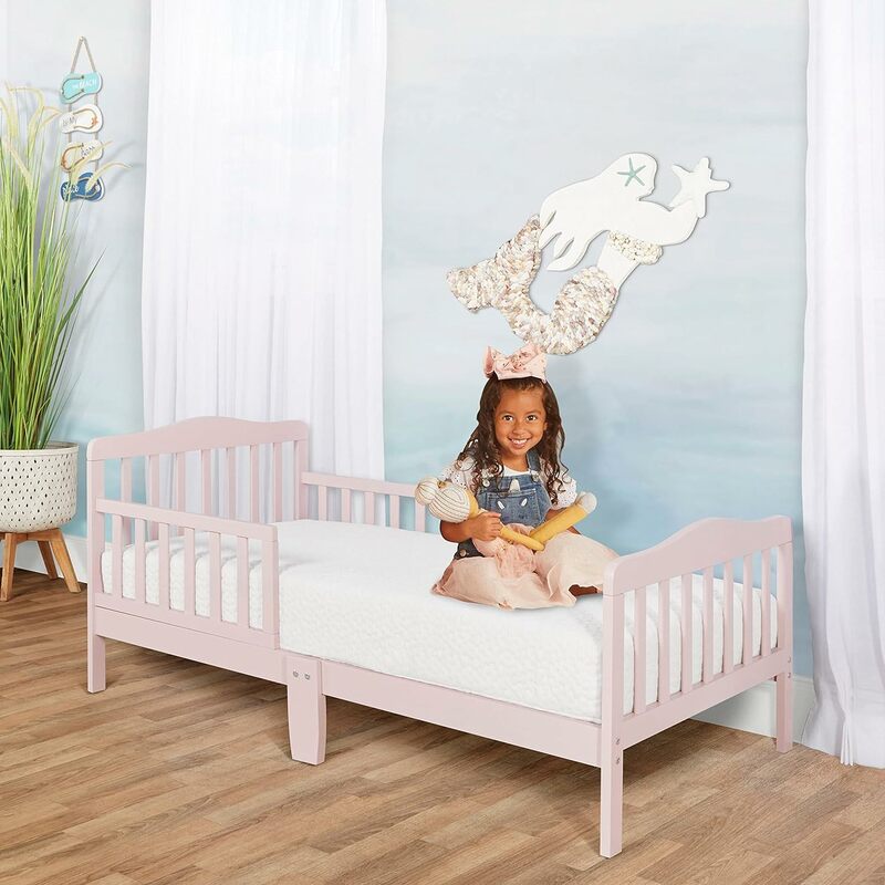 Gold Certified Toddler Bed in Pink, Design clássico, Greenguard