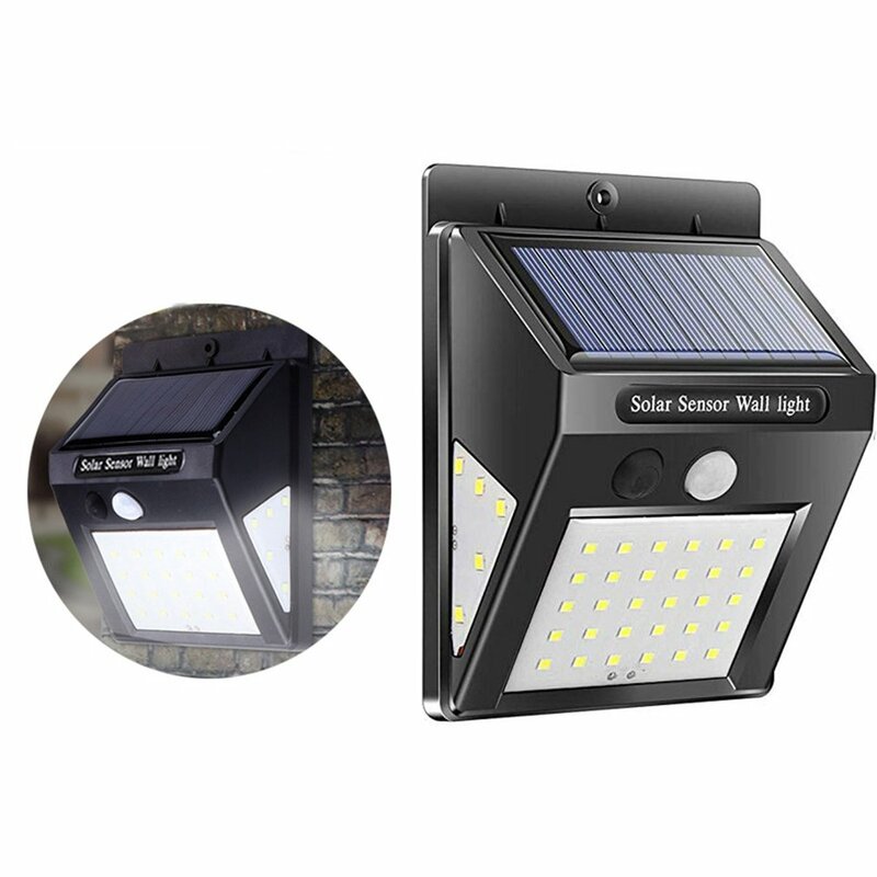 Durable Practical Waterproof 30 LED Solar Power PIR Motion Sensor Garden Wall Light Outdoor Home Light