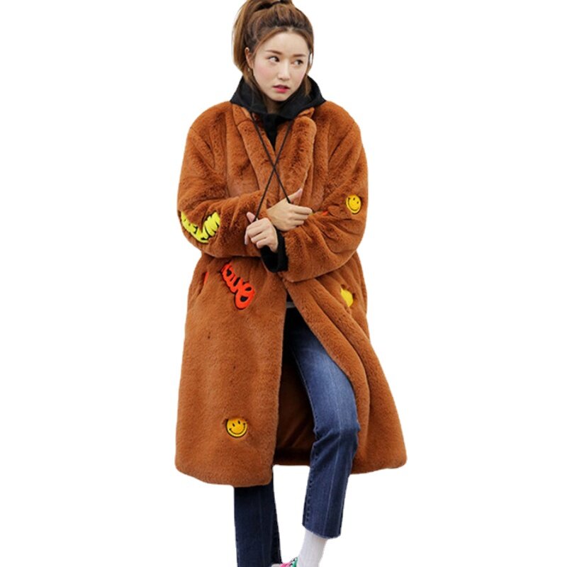 Abrigos y chaquetas de piel sintética para mujer, abrigo de alta calidad, otoño e invierno, novedad