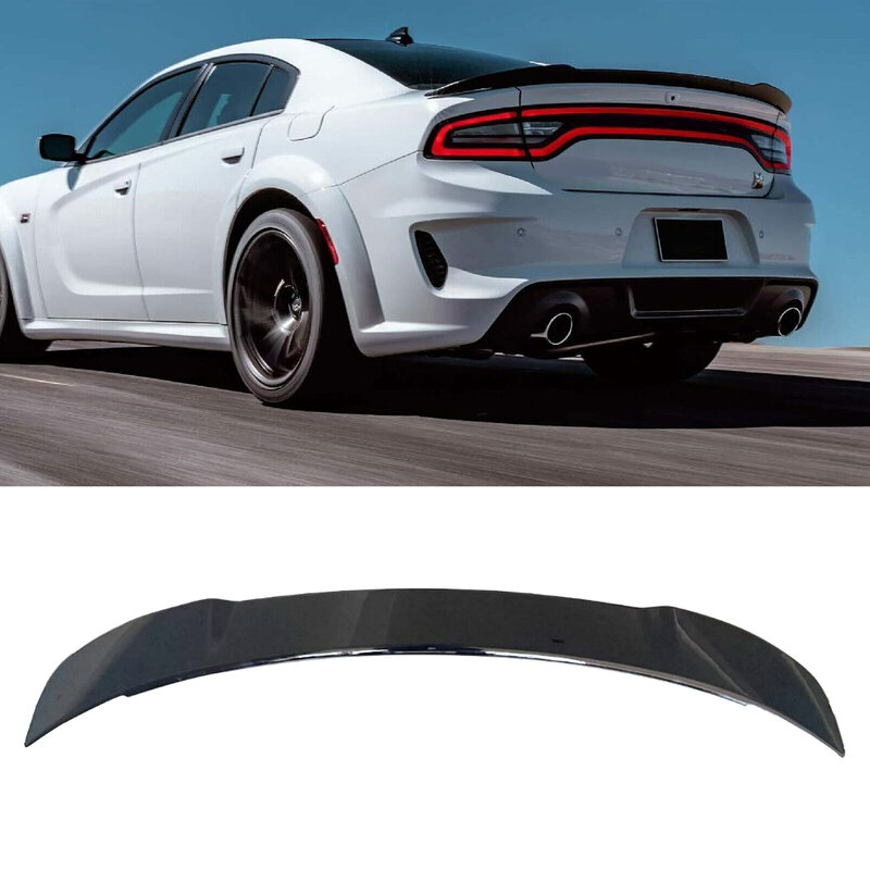 Rear Spoiler Compatible With 2011-2018 Dodge Charger Rear Trunk Spoiler Auto Parts Black  2011 2012 2013 2014 2015 2016 2018