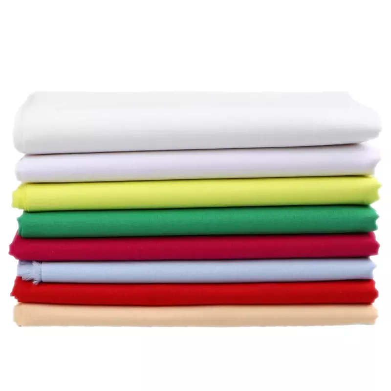 1m 100% kain katun untuk baju lapisan gaun menurut meter Jersey putih Diy atasan kain lembut kain Quilting