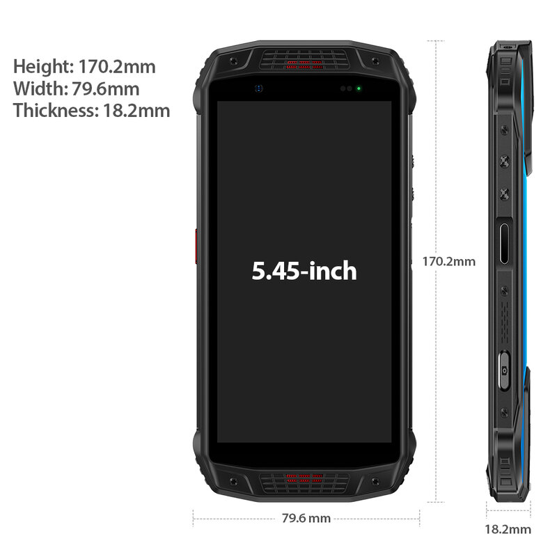 Ulefone-Armor 15 안드로이드 12 스마트폰, 6600mAh 128GB NFC 2.4G/5G WLAN 방수 휴대폰 내장 TWS 이어 버드