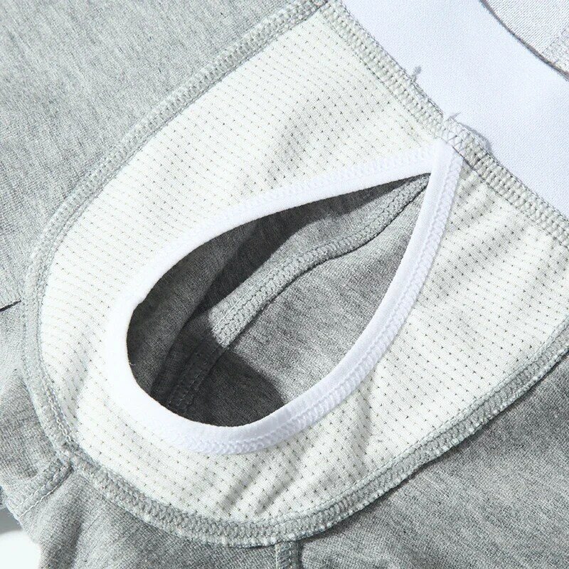 Calzoncillos bóxer de algodón para hombre, ropa interior de frente abierto, Sexy, con bolsa transpirable, bulto, 2 uds./1 ud.