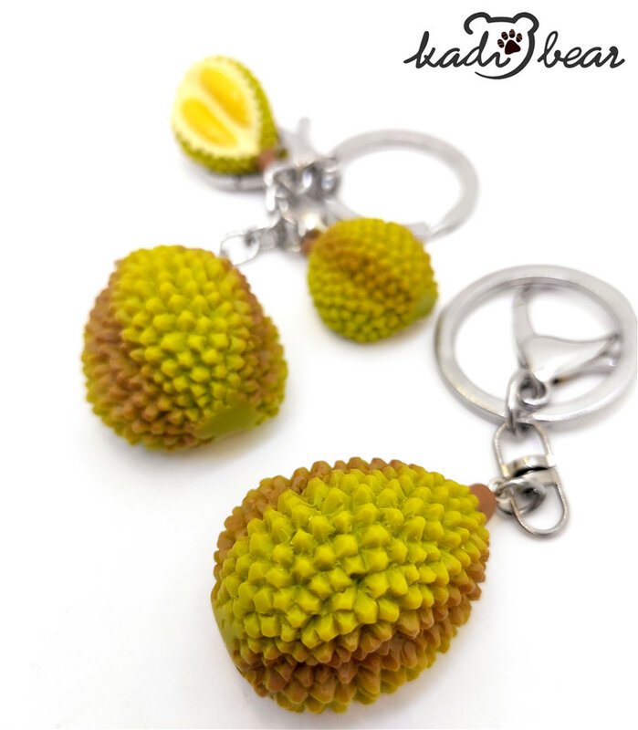 Llavero creativo de Durian Fruit para decoración del hogar, accesorios colgantes de mochila
