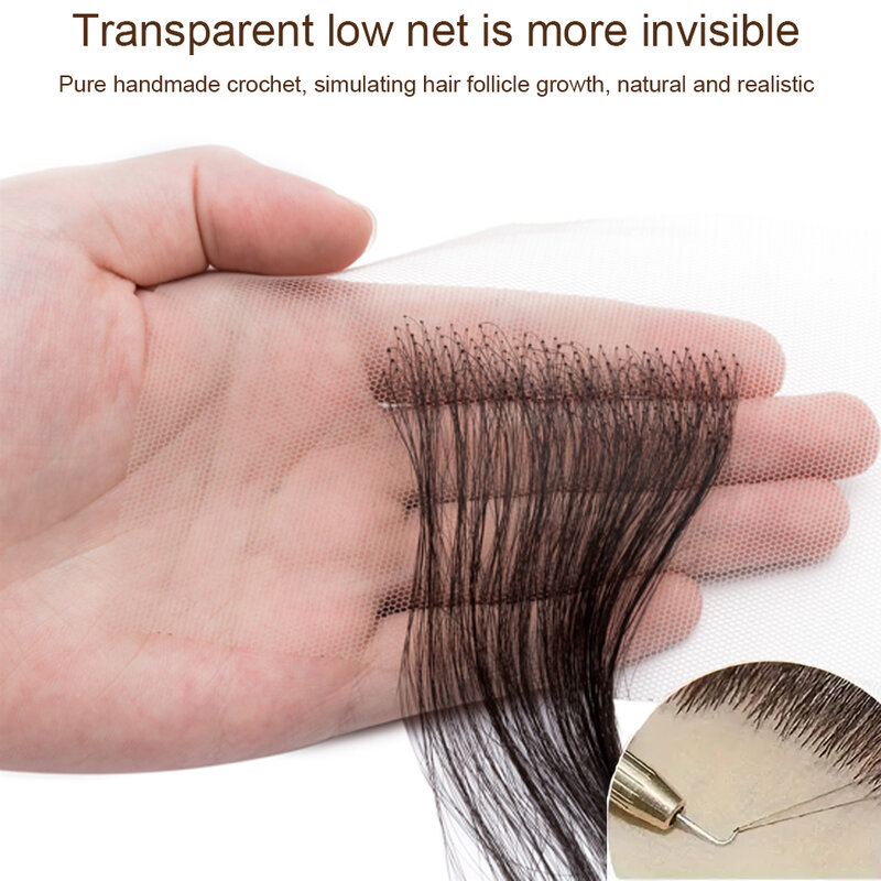 SEGO-Fechamento transparente natural do cabelo do bebê para mulheres, cabelo humano real, listras HD do laço, bordas macias, linha fina reuseable