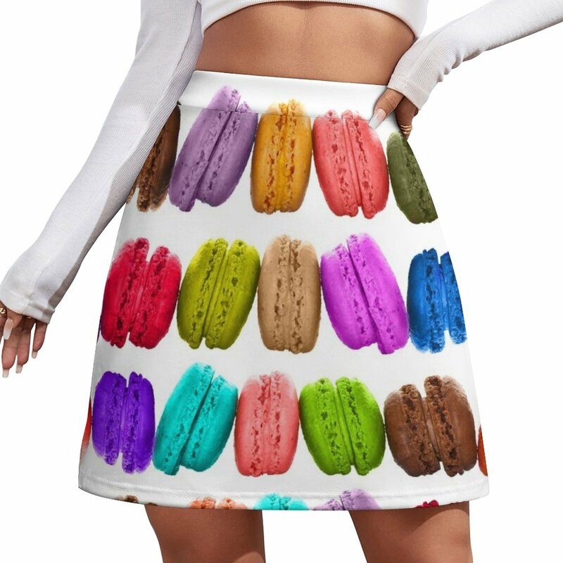 Mini-saia Crazy Macarons, roupas de minissaia feminina, moda coreana