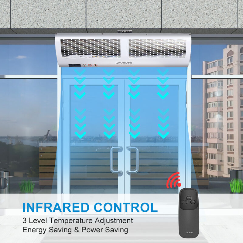 Cortina de aire de calefacción centrífuga para puerta, venta al por mayor