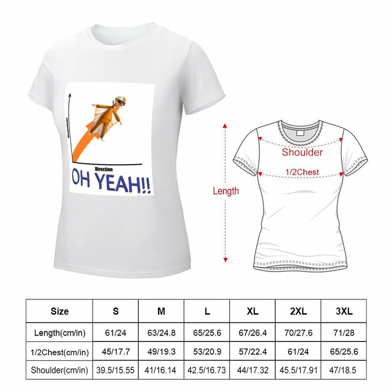Vector direction magnitude design T-Shirt plus size t shirts for Women loose fit designer clothes Women luxury Women's tops