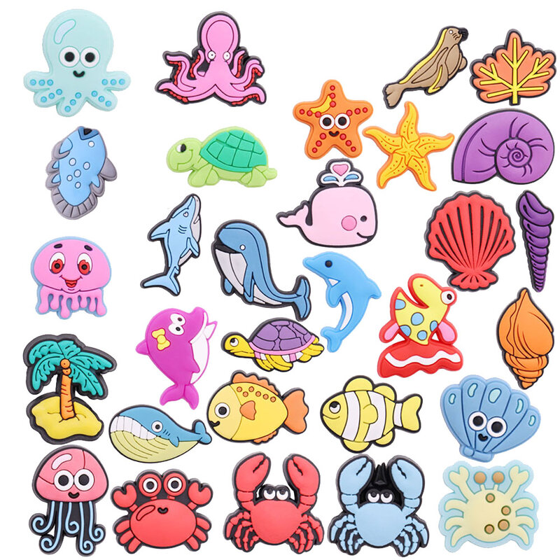 Enkele Verkoop Pvc Schoen Bedels Walvis Octopus Dolfijn Schildpad Pantoffel Accessoires Tuin Schoenen Gesp Ornamenten Voor Kinderen Cadeau