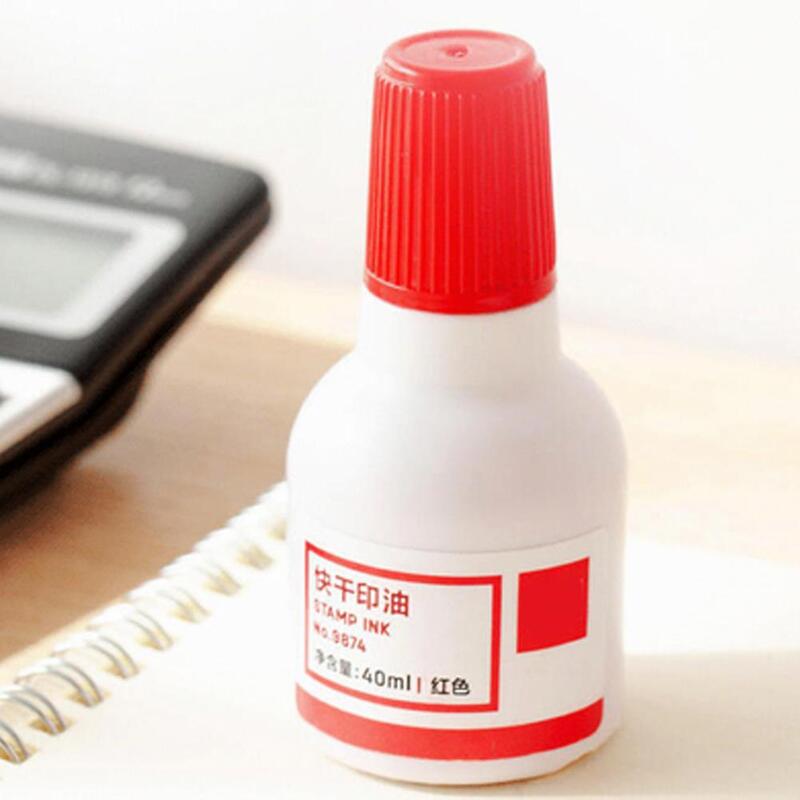 Stamp Refill Ink Vibrant Quick-drying Stamp Pad Refill Ink for Home School Office Long-lasting 40ml Ink for Self-inking Stamps