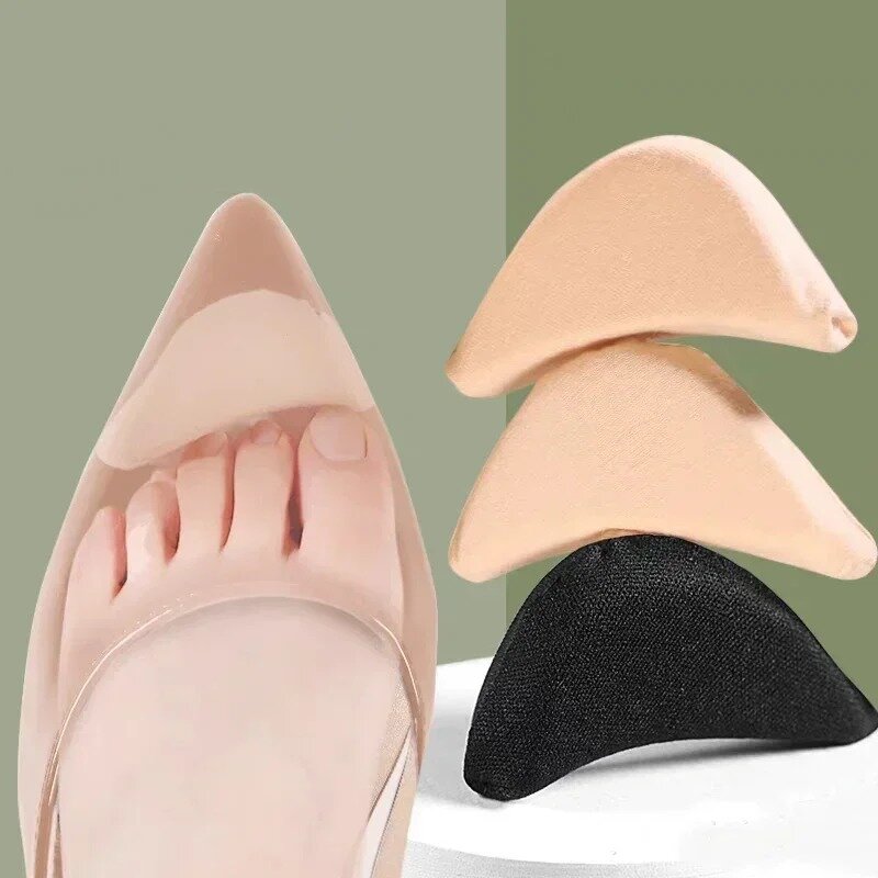 Almohadillas de esponja para el antepié, almohadillas de inserción para mujer, ajuste para reducir el tamaño del zapato, alivio del dolor, relleno de tacón alto, cojín de tapón para el dedo del pie