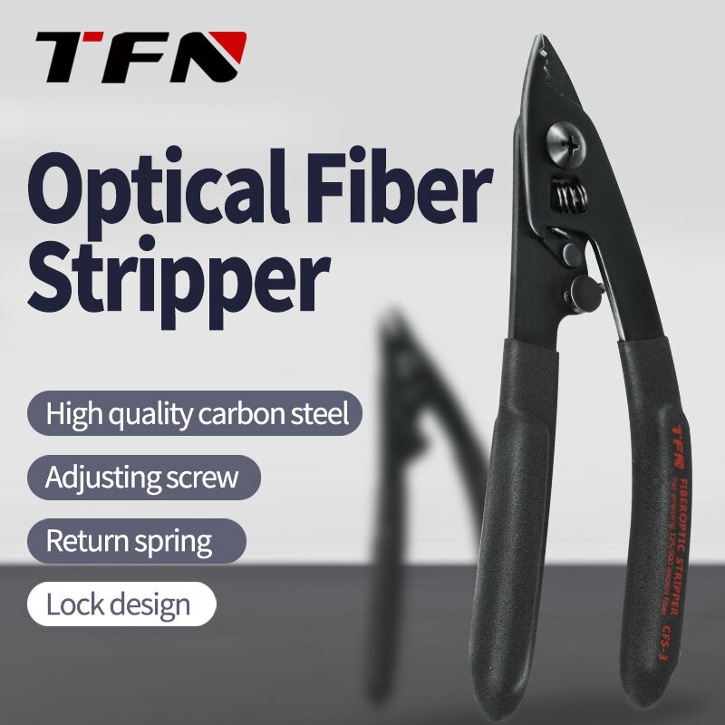Tfn três portas miller alicate stripper camada de revestimento alicate stripper ftth ferramentas de grau de telecomunicações descascador de fibra óptica