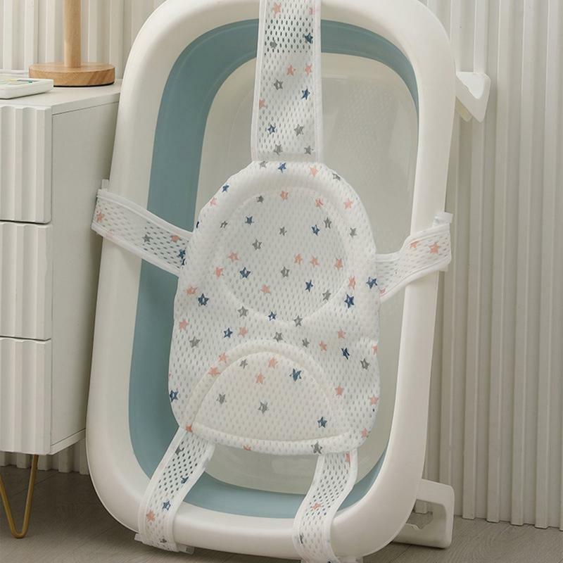 Tappetino di supporto per sedile da bagno in rete per vasca da bagno neonato comodo antiscivolo rete per doccia a cinque punte vasca da bagno Sit Up Mesh per neonato