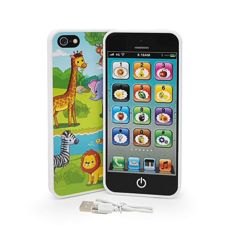 Kinder frühe Telefon musik klingende Spielzeug geschenke Englisch lernen Handy Baby Lernspiel zeug analoge Telefone für Kinder