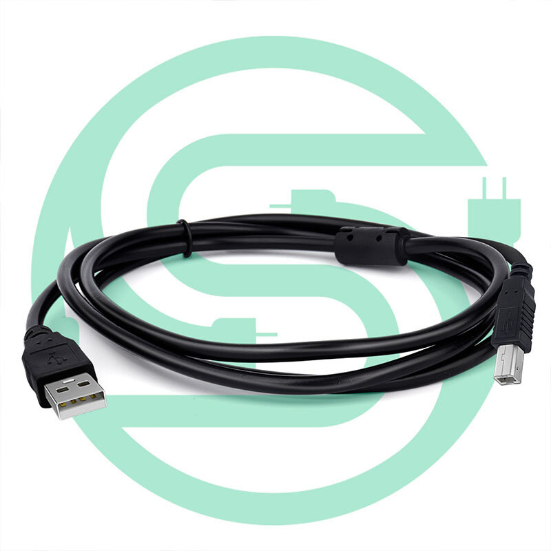 Kabel do drukarki USB 2.0, całkowicie miedziany czarny USB kabel do drukarki portu kwadratowego, z pierścień magnetyczny przeciwzakłóceniowym