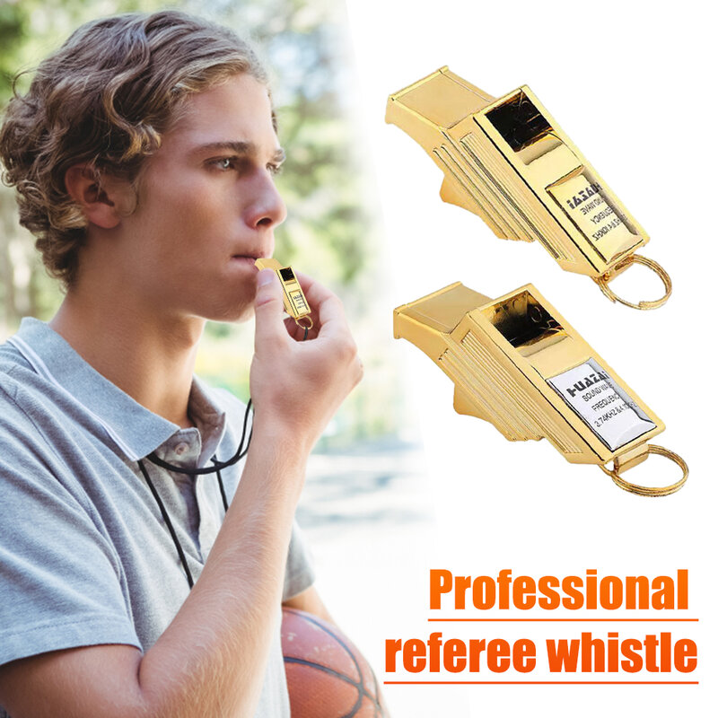 Professional Soccer Referee Whistles Grey/Silver Big Sound football Whistles Seedless Plastic Whistles Basketball Whistles