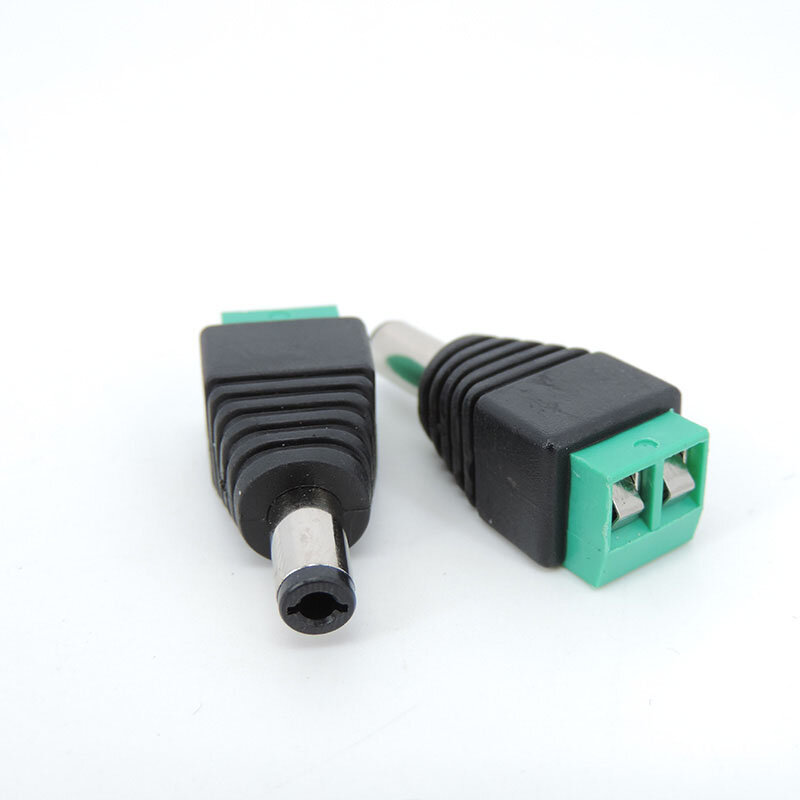 Connecteur de câble CCTV DC mâle 600 Jack, adaptateur de borne de prise d'alimentation pour caméra IP, 5.5x2.1mm, 5.5x2.5mm, 3.5x1.35mm, 1 pièce, 5 pièces