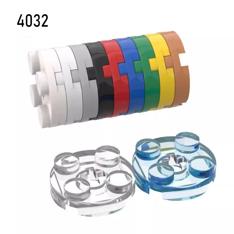100 stücke diy bausteine größe kompatibel mit 4032 ziegel kunststoff 2x2 runde spielzeug für kinder