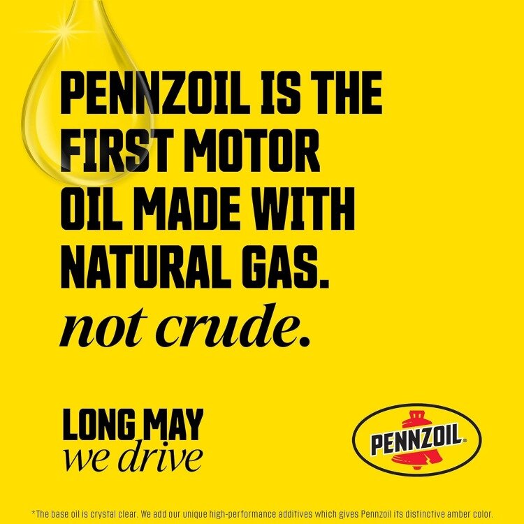 Pennyzoil-aceite de Motor 0W-20 para vehículos, aceite sintético de platino de alto kilometraje, para vehículos de más de 75K millas (5 cuartos, individual)